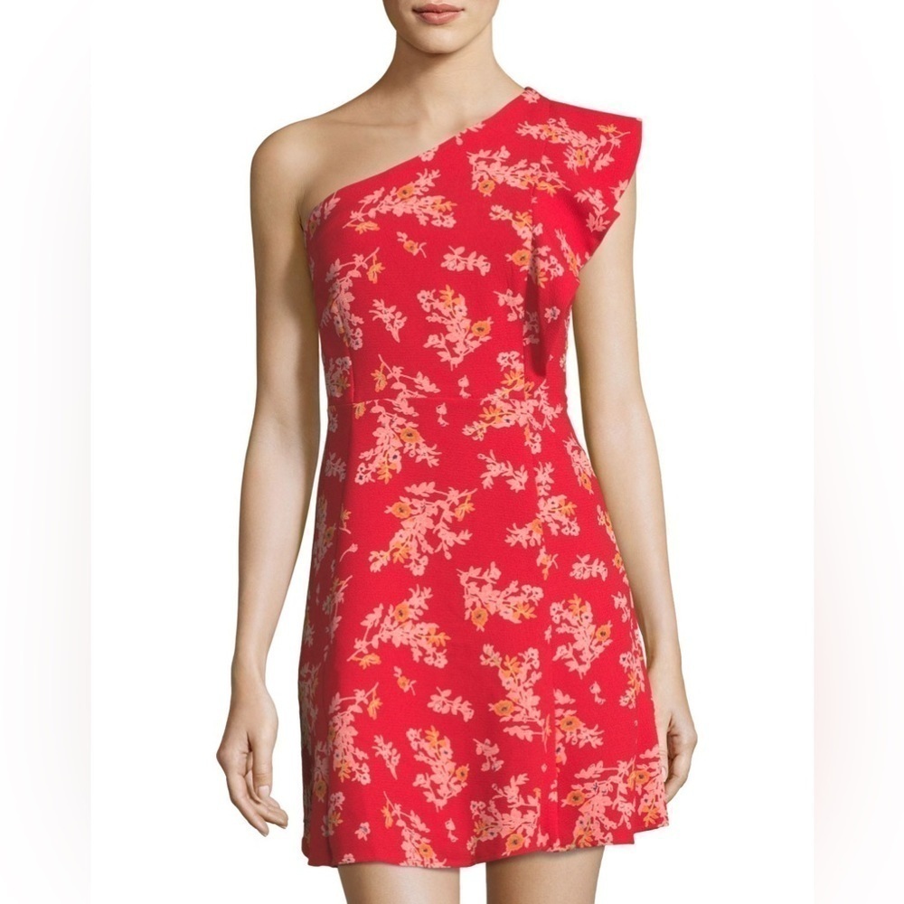 19 Cooper Floral-Print One-Shoulder Dress
